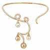 Classic 18K Rose Gold Pearl, Diamonds Necklace