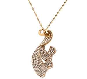 Classic 18K Rose Gold Diamonds Necklace