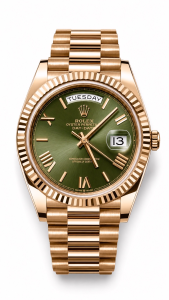 Rolex Rolex Day-Date 40 | Reference 228235 | Olive green board 18K pink gold
