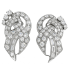 Modern Platinum Agate, Diamonds Earrings