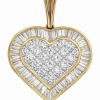 Modern 18K Gold Agate, Diamonds Pendant