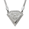 Modern 18K White Gold Diamonds Necklace