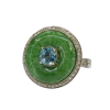 Classic Gold Jade, Topaz, Diamonds Ring