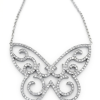 Vintage 14K White Gold Diamonds Necklace