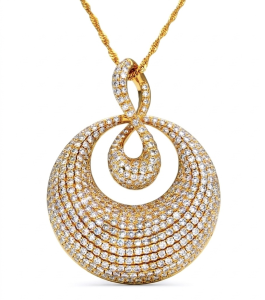 Vintage 18K Rose Gold Diamonds Necklace