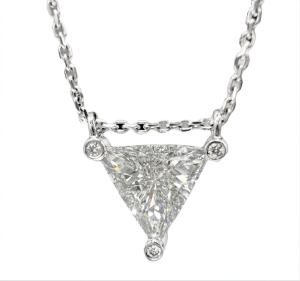 Modern 14K White Gold Diamonds Necklace