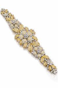 Floral 18K Gold Diamonds Bracelet