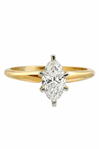 Classic 14K Yellow Gold Diamonds Ring