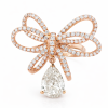 Modern 18K Rose Gold Diamonds Ring