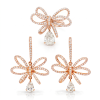 Modern 18K Rose Gold Diamonds Ring