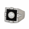 Art Deco 18K Gold Diamonds Ring