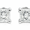 Modern 18K White Gold Diamonds Earrings