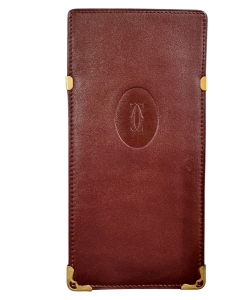 CARTIER Case for vintage leather glasses in burgundy shade CARTIER from the MUST DE CARTIER series