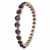 Modern 18K Gold Amethyst Bracelet