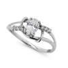 Modern 18K White Gold Diamonds Ring