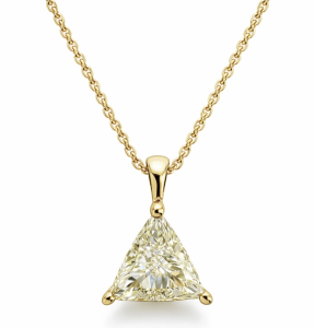 Modern 14K Yellow Gold Diamonds Necklace