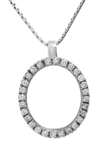 Vintage 18K Gold Diamonds Pendant Necklace