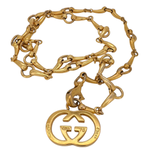 GUCCI Pre-Owned GG logo Horsebit waist chain belt