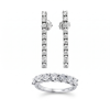 Classic 14K White Gold Diamonds Ring