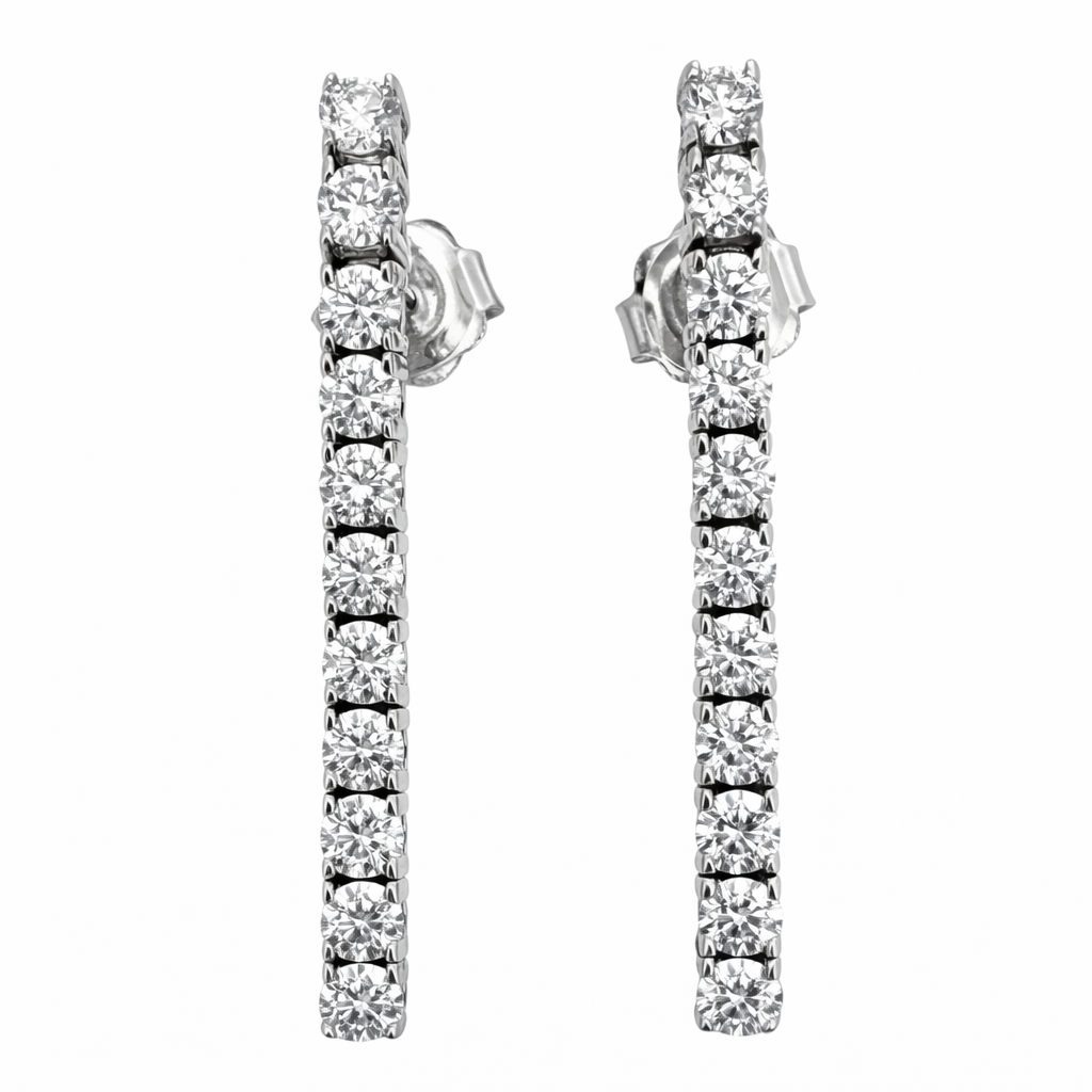 Classic 14K White Gold Diamonds Ring