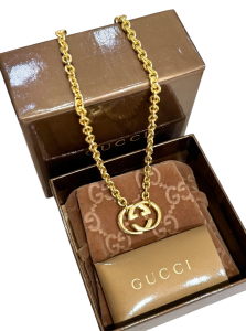 GUCCI Gold-Tone Necklace and Pendant