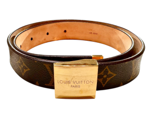 LOUIS VUITTON PRE-OWNED Monogram Cintura Belt – Gold Buckle