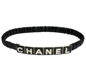 CHANEL Pre-Owned Elastic leather logo belt