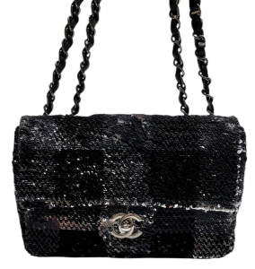 CHANEL Pre-Owned Sequin embellished leather shoulder bag