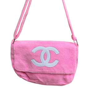 CHANEL Pre-Owned Velvet logo shoulder bag