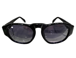 CHANEL Pre-Owned Dark blue sunglasses with gold logo