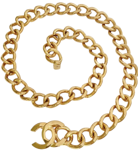 CHANEL Pre-Owned 1996 CC signature gold tone chain belt