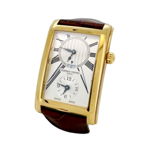 Frederique Constant Carrée Silver Dual Time – אלגנטיות קלאסית עם פונקציית זמן כפול