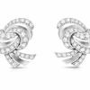 Modern 18K White Gold Diamonds Earrings