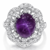 Classic 18K White Gold Ruby, Diamonds Ring