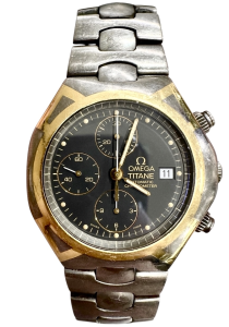 Omega אומגה Seamaster TITANE כרונוגרף | טיטניום וזהב צהוב 18K | שנות ה־80